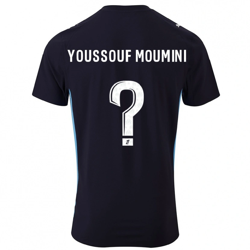 Danxen Niño Camiseta Yakine Youssouf Moumini #0 Negro Celeste 2ª Equipación 2025/26 La Camisa
