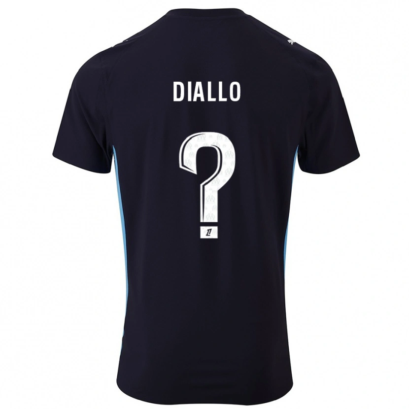 Danxen Niño Camiseta Mouhamed Diallo #0 Negro Celeste 2ª Equipación 2025/26 La Camisa