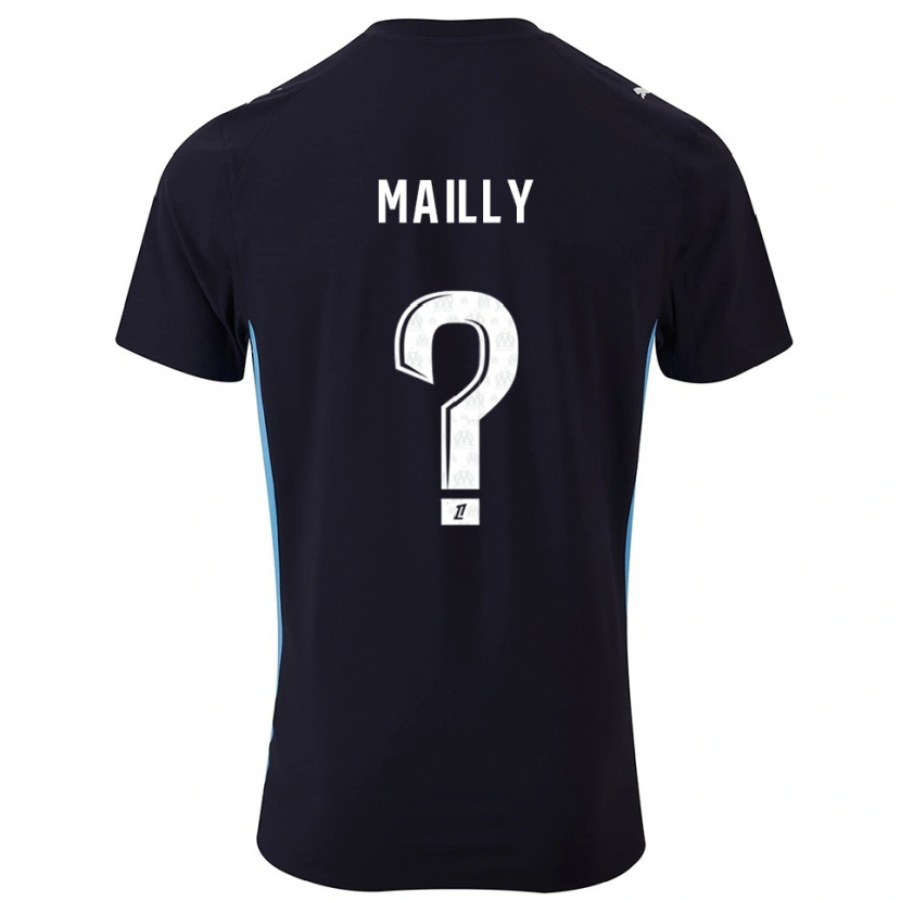 Danxen Niño Camiseta Evan Mailly #0 Negro Celeste 2ª Equipación 2025/26 La Camisa