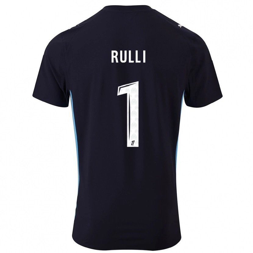 Danxen Niño Camiseta Gerónimo Rulli #1 Negro Celeste 2ª Equipación 2025/26 La Camisa