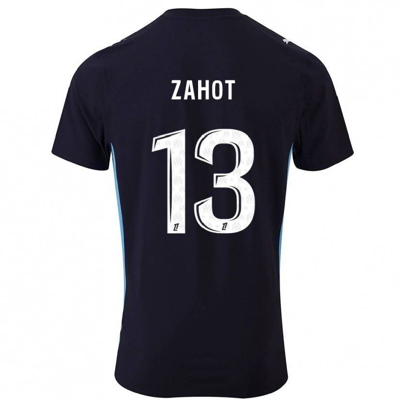 Danxen Niño Camiseta Sarah Zahot #13 Negro Celeste 2ª Equipación 2025/26 La Camisa
