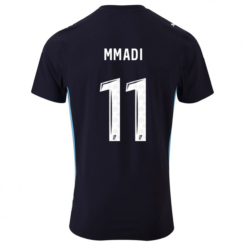 Danxen Niño Camiseta Tadjidine Mmadi #11 Negro Celeste 2ª Equipación 2025/26 La Camisa