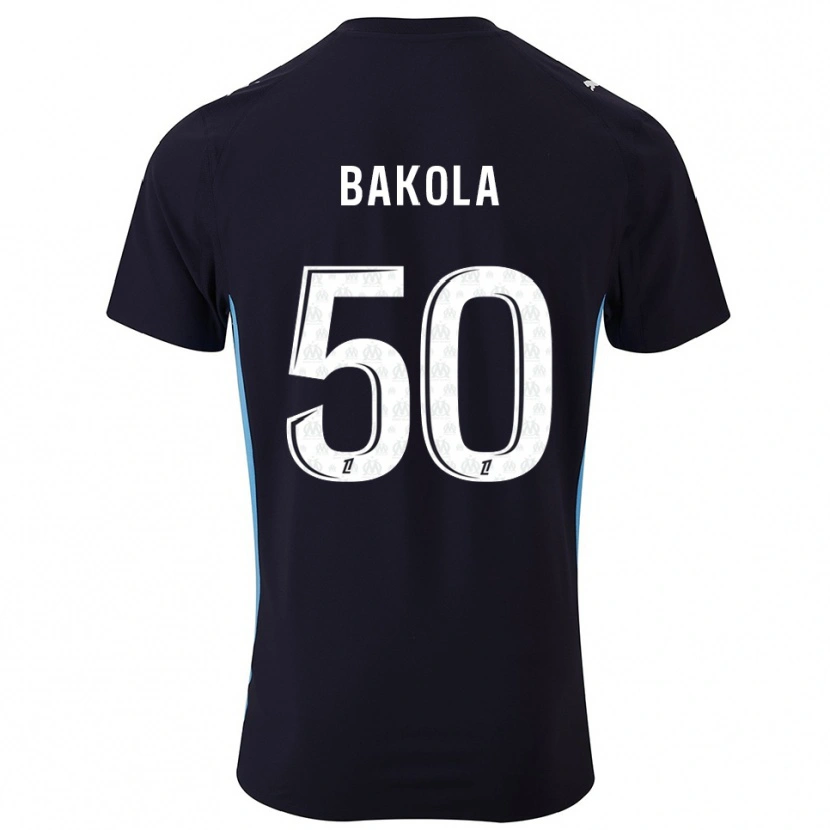 Danxen Niño Camiseta Darryl Bakola #50 Negro Celeste 2ª Equipación 2025/26 La Camisa