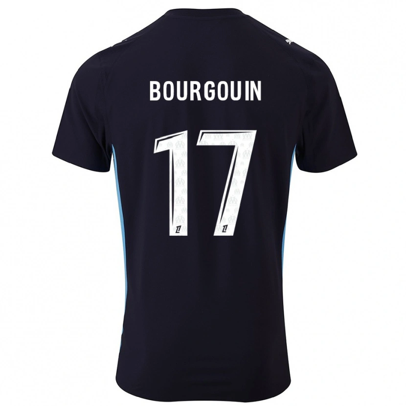 Danxen Niño Camiseta Laura Bourgouin #17 Negro Celeste 2ª Equipación 2025/26 La Camisa