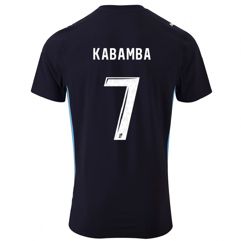 Danxen Niño Camiseta Alexis Kabamba #7 Negro Celeste 2ª Equipación 2025/26 La Camisa