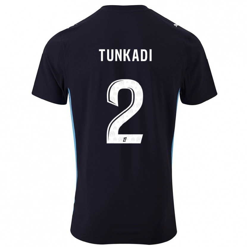 Danxen Niño Camiseta Alexandre Tunkadi #2 Negro Celeste 2ª Equipación 2025/26 La Camisa