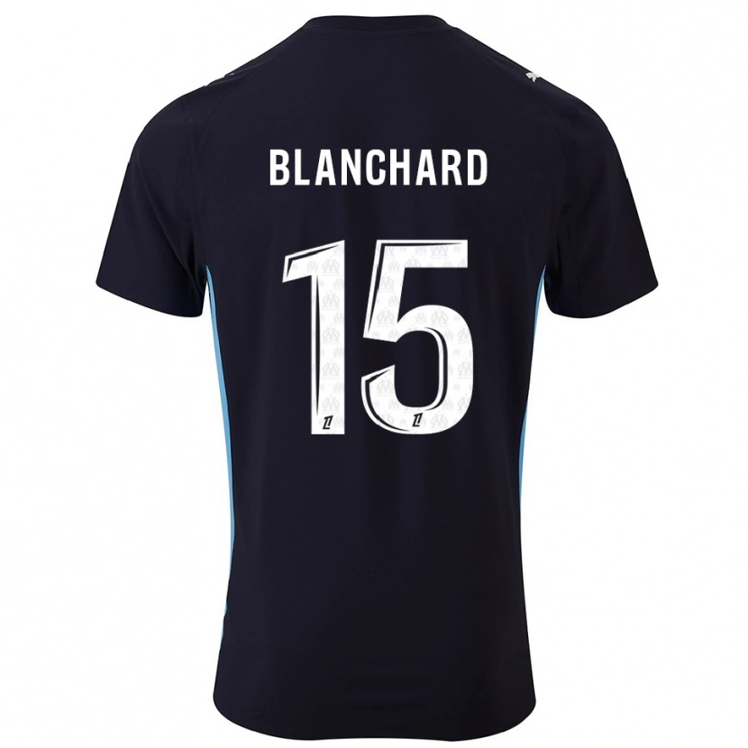 Danxen Niño Camiseta Ninon Blanchard #15 Negro Celeste 2ª Equipación 2025/26 La Camisa