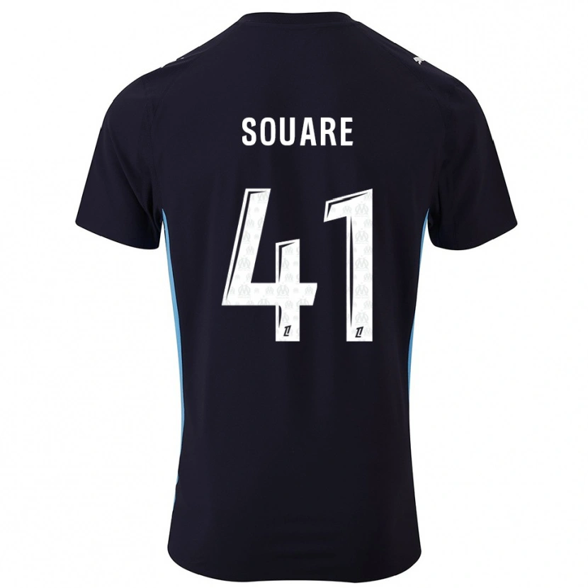 Danxen Niño Camiseta Cheick Souare #41 Negro Celeste 2ª Equipación 2025/26 La Camisa
