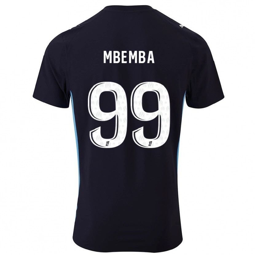 Danxen Niño Camiseta Chancel Mbemba #99 Negro Celeste 2ª Equipación 2025/26 La Camisa