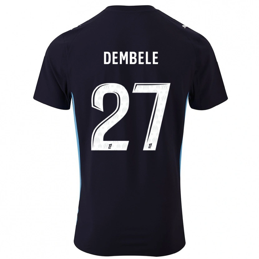 Danxen Niño Camiseta Coumba Dembélé #27 Negro Celeste 2ª Equipación 2025/26 La Camisa