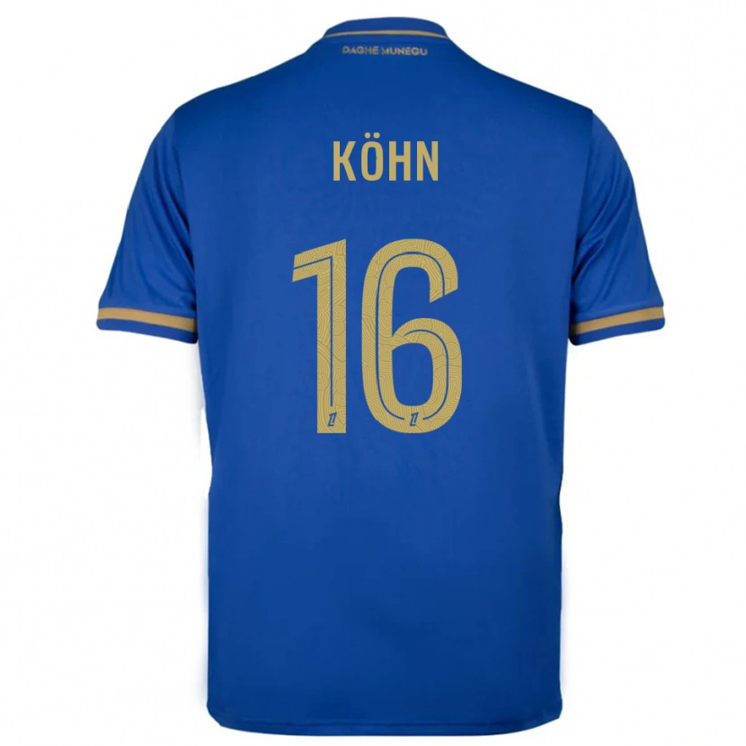 Danxen Niño Camiseta Philipp Köhn #16 Azul Oro 2ª Equipación 2025/26 La Camisa