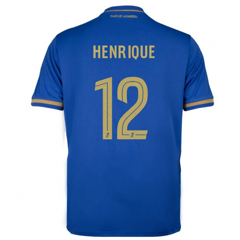 Danxen Niño Camiseta Caio Henrique #12 Azul Oro 2ª Equipación 2025/26 La Camisa