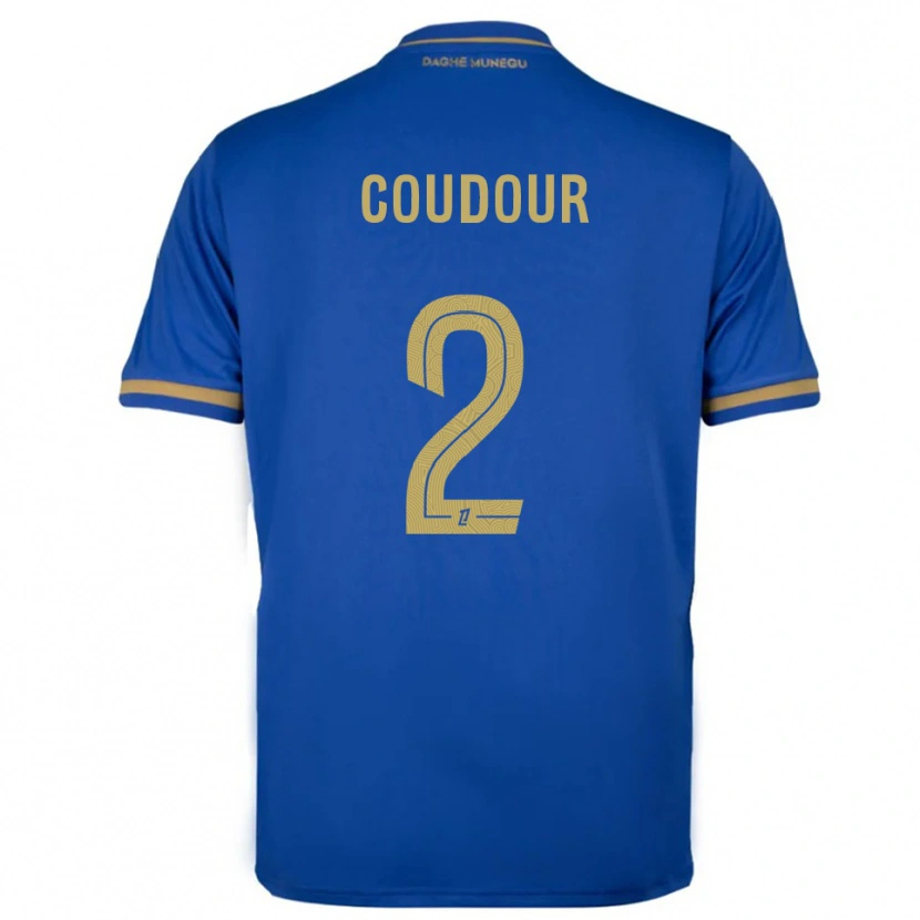 Danxen Niño Camiseta Mathis Coudour #2 Azul Oro 2ª Equipación 2025/26 La Camisa