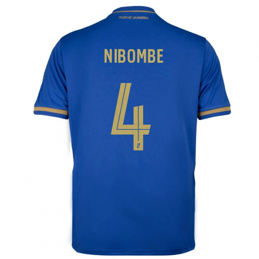 Danxen Niño Camiseta Samuel Nibombe #4 Azul Oro 2ª Equipación 2025/26 La Camisa