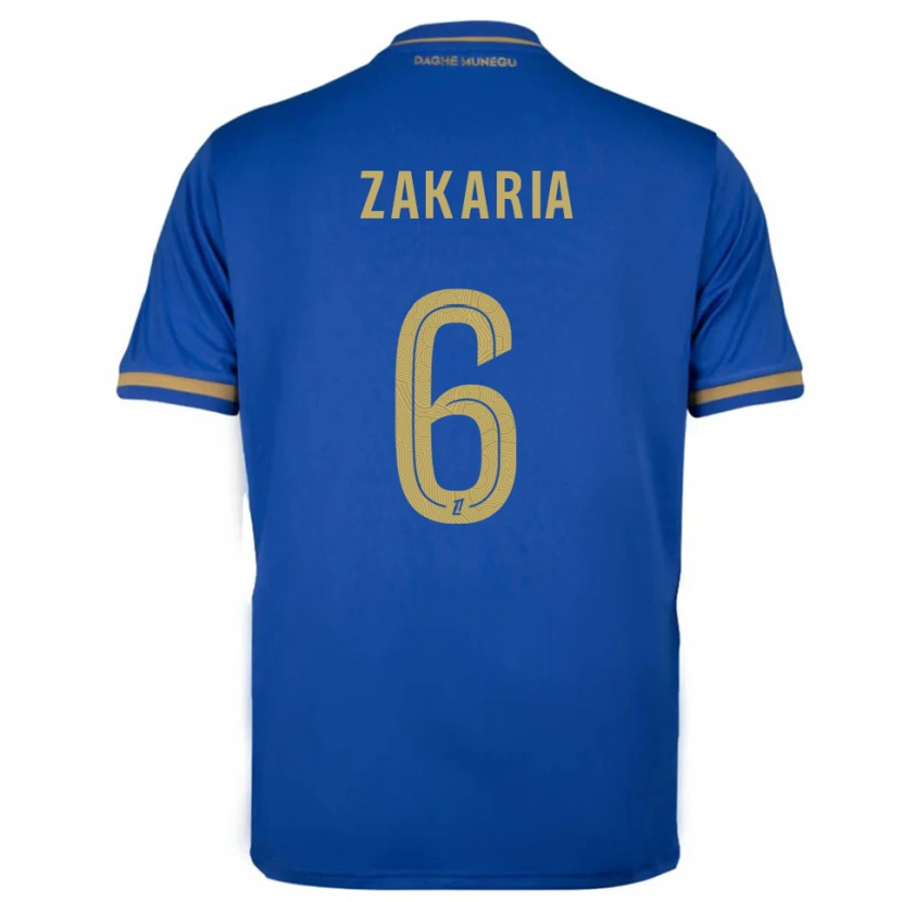 Danxen Niño Camiseta Denis Zakaria #6 Azul Oro 2ª Equipación 2025/26 La Camisa