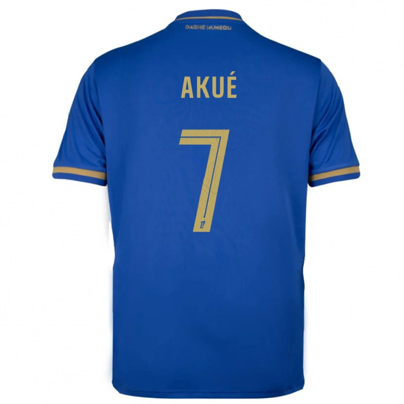 Danxen Niño Camiseta Checkina Akué #7 Azul Oro 2ª Equipación 2025/26 La Camisa