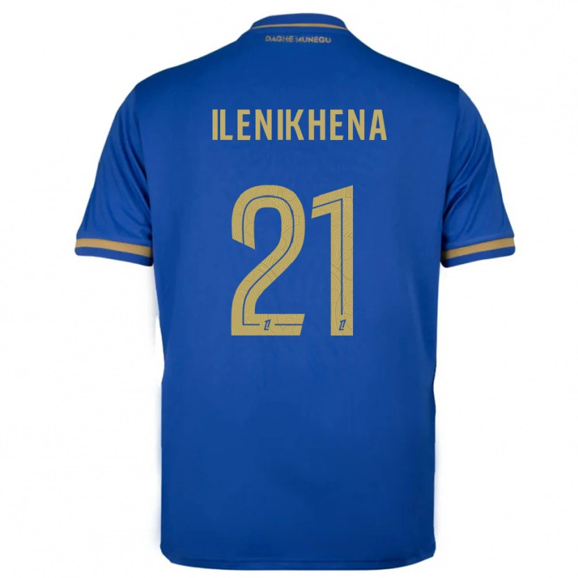 Danxen Niño Camiseta George Ilenikhena #21 Azul Oro 2ª Equipación 2025/26 La Camisa