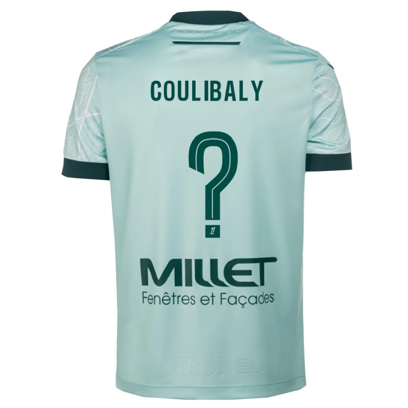 Danxen Niño Camiseta Dylan Coulibaly #0 Verde Blanco 2ª Equipación 2025/26 La Camisa