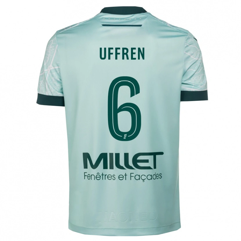 Danxen Niño Camiseta Manon Uffren #6 Verde Blanco 2ª Equipación 2025/26 La Camisa