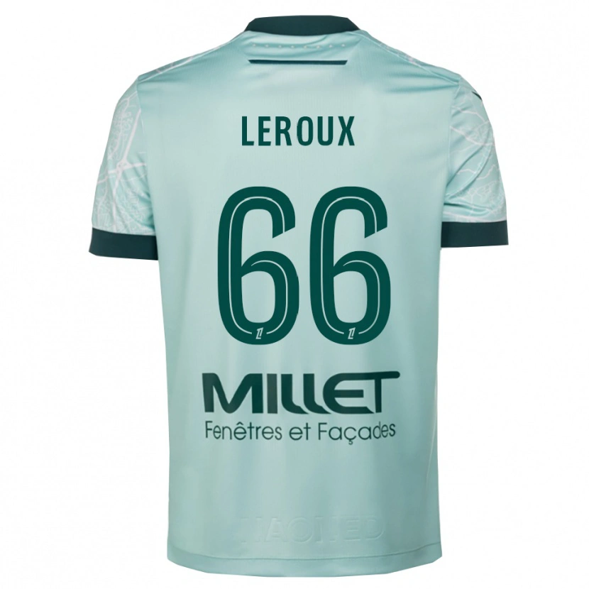 Danxen Niño Camiseta Louis Leroux #66 Verde Blanco 2ª Equipación 2025/26 La Camisa