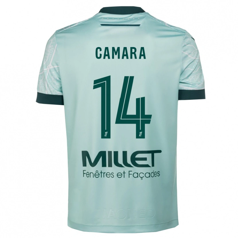 Danxen Niño Camiseta Klaus Camara #14 Verde Blanco 2ª Equipación 2025/26 La Camisa