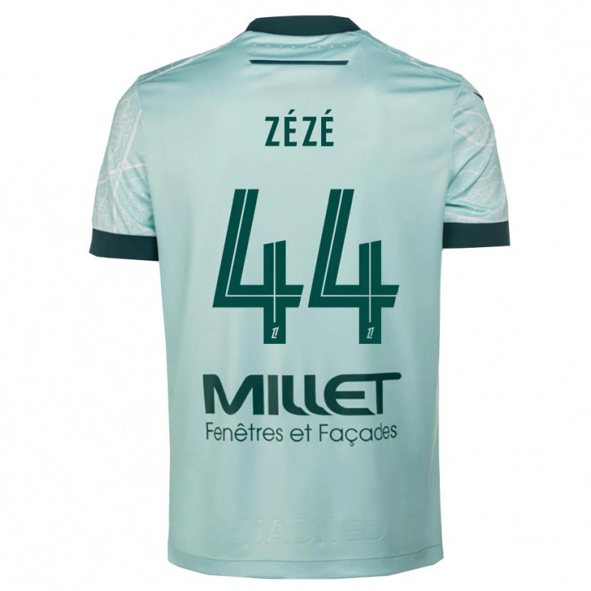 Danxen Niño Camiseta Nathan Zézé #44 Verde Blanco 2ª Equipación 2025/26 La Camisa