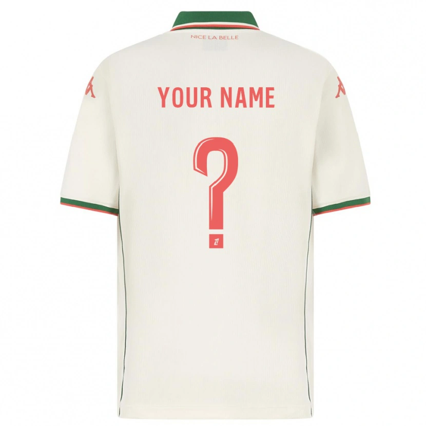 Danxen Niño Camiseta Su Nombre #0 Blanco Verde 2ª Equipación 2025/26 La Camisa