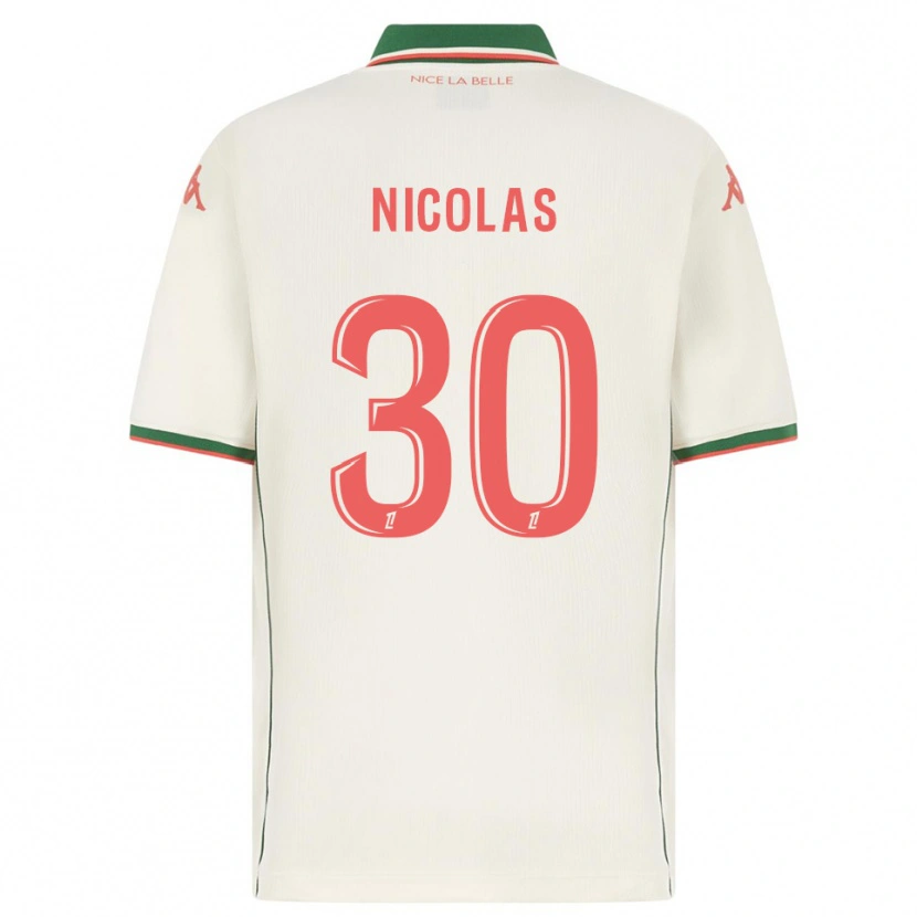 Danxen Niño Camiseta Lina-Lou Nicolas #30 Blanco Verde 2ª Equipación 2025/26 La Camisa