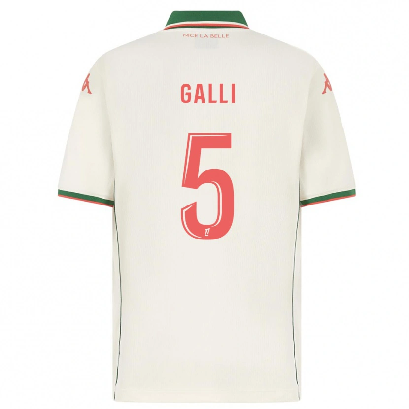 Danxen Niño Camiseta Clara Galli #5 Blanco Verde 2ª Equipación 2025/26 La Camisa