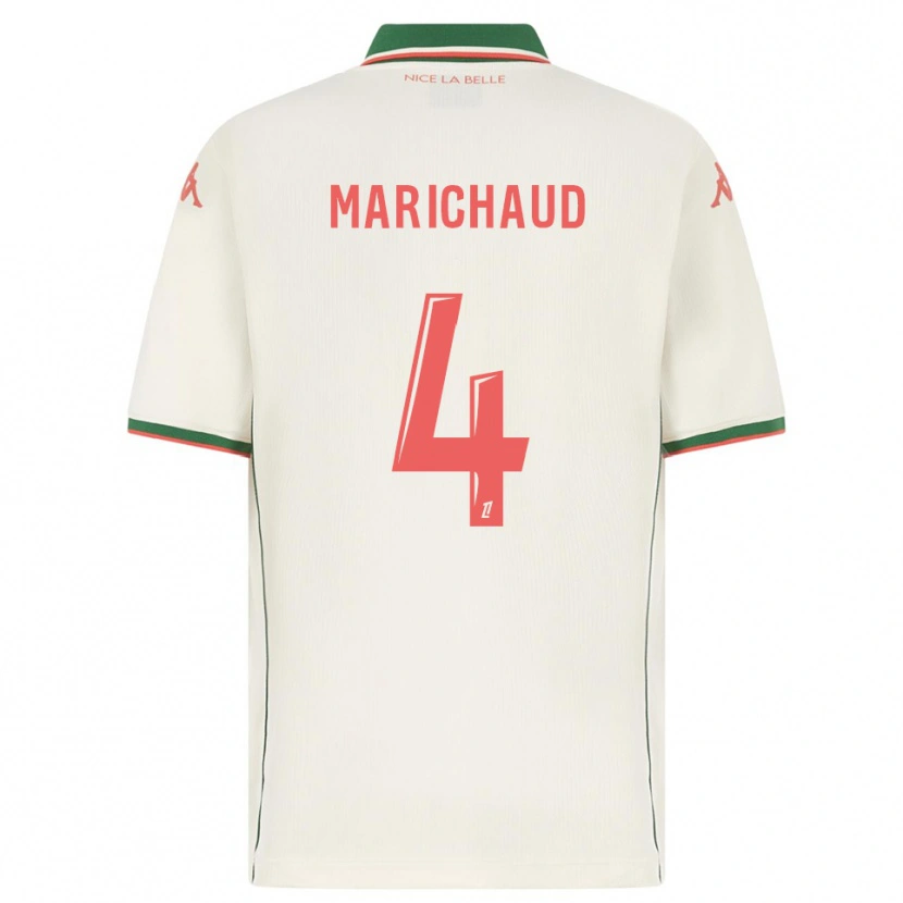 Danxen Niño Camiseta Julie Marichaud #4 Blanco Verde 2ª Equipación 2025/26 La Camisa