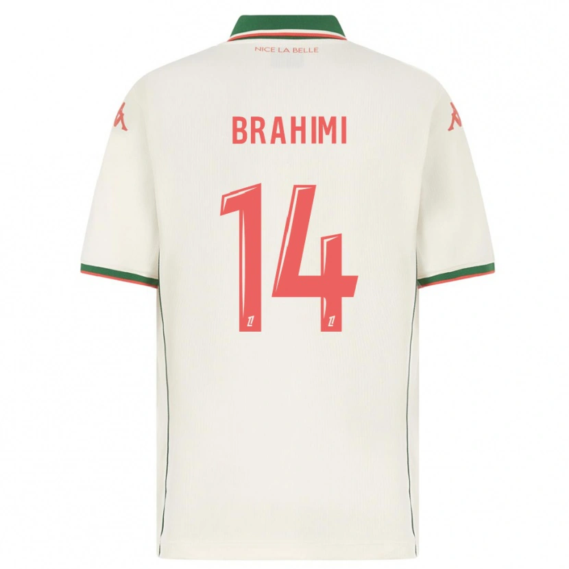 Danxen Niño Camiseta Billal Brahimi #14 Blanco Verde 2ª Equipación 2025/26 La Camisa