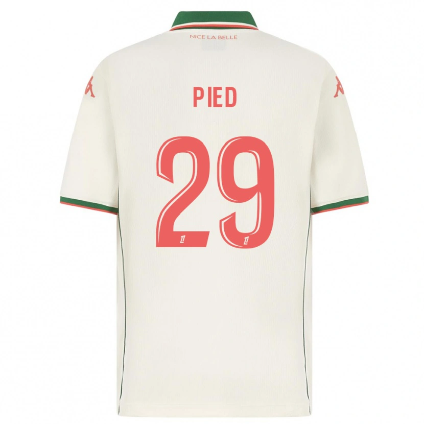 Danxen Niño Camiseta Jérémy Pied #29 Blanco Verde 2ª Equipación 2025/26 La Camisa