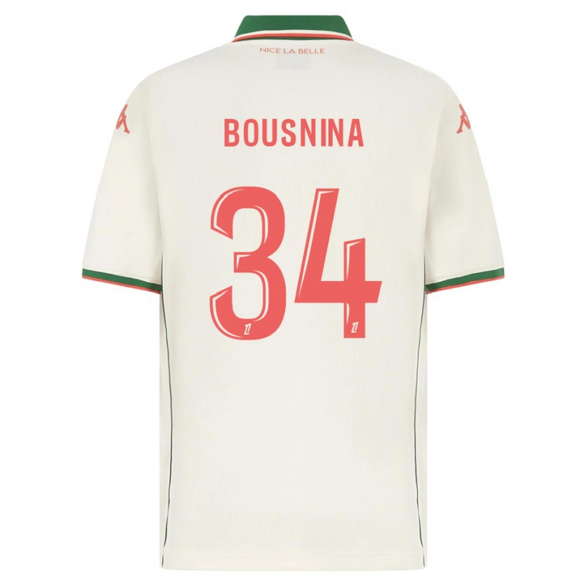 Danxen Niño Camiseta Farès Bousnina #34 Blanco Verde 2ª Equipación 2025/26 La Camisa