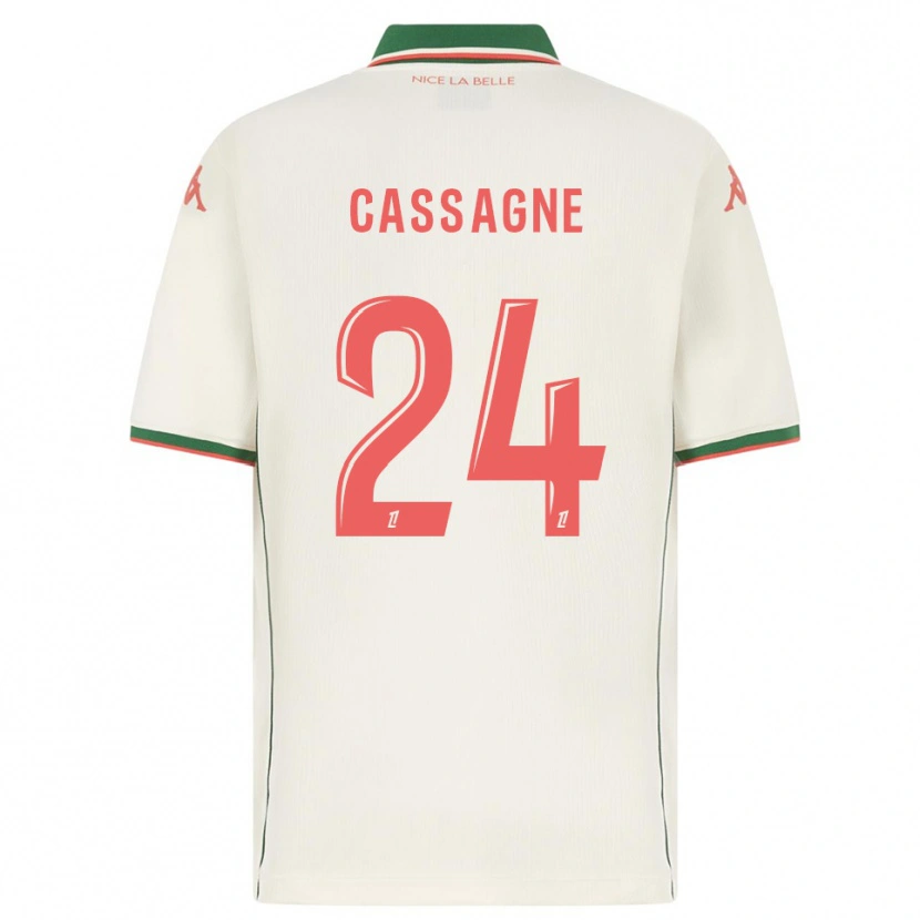 Danxen Niño Camiseta Léa Cassagne #24 Blanco Verde 2ª Equipación 2025/26 La Camisa