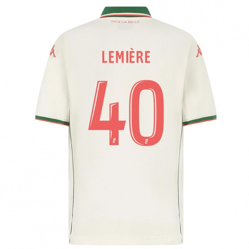 Danxen Niño Camiseta Pauline Lemière #40 Blanco Verde 2ª Equipación 2025/26 La Camisa