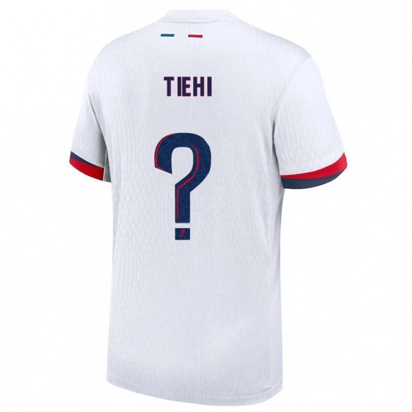 Danxen Niño Camiseta Noha Tiehi #0 Blanco Rojo 2ª Equipación 2025/26 La Camisa