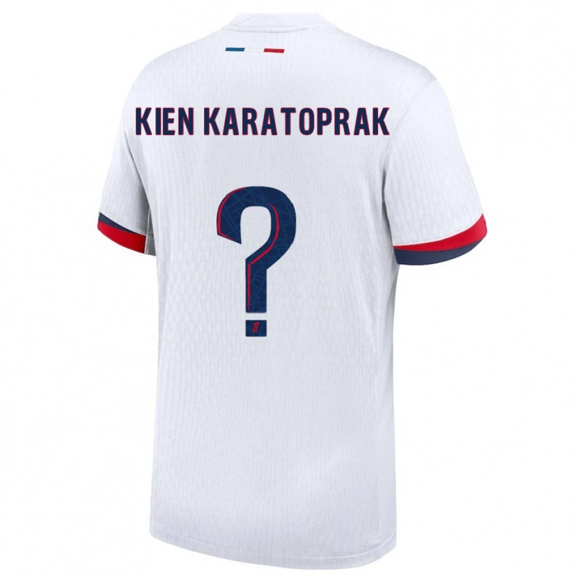 Danxen Niño Camiseta Kenan Kien Karatoprak #0 Blanco Rojo 2ª Equipación 2025/26 La Camisa