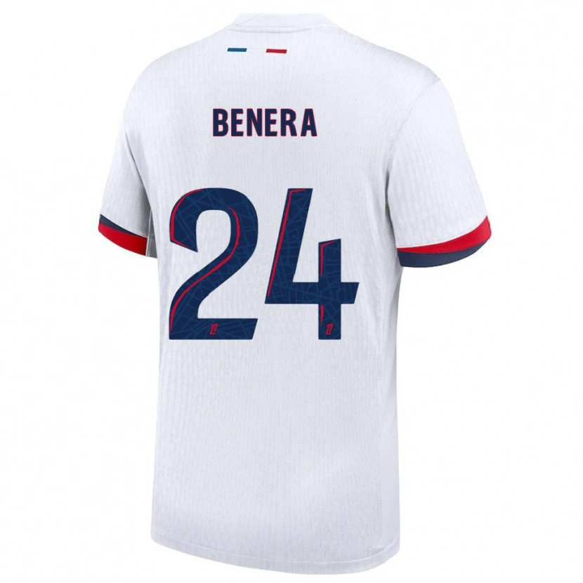 Danxen Niño Camiseta Baby Jordy Benera #24 Blanco Rojo 2ª Equipación 2025/26 La Camisa