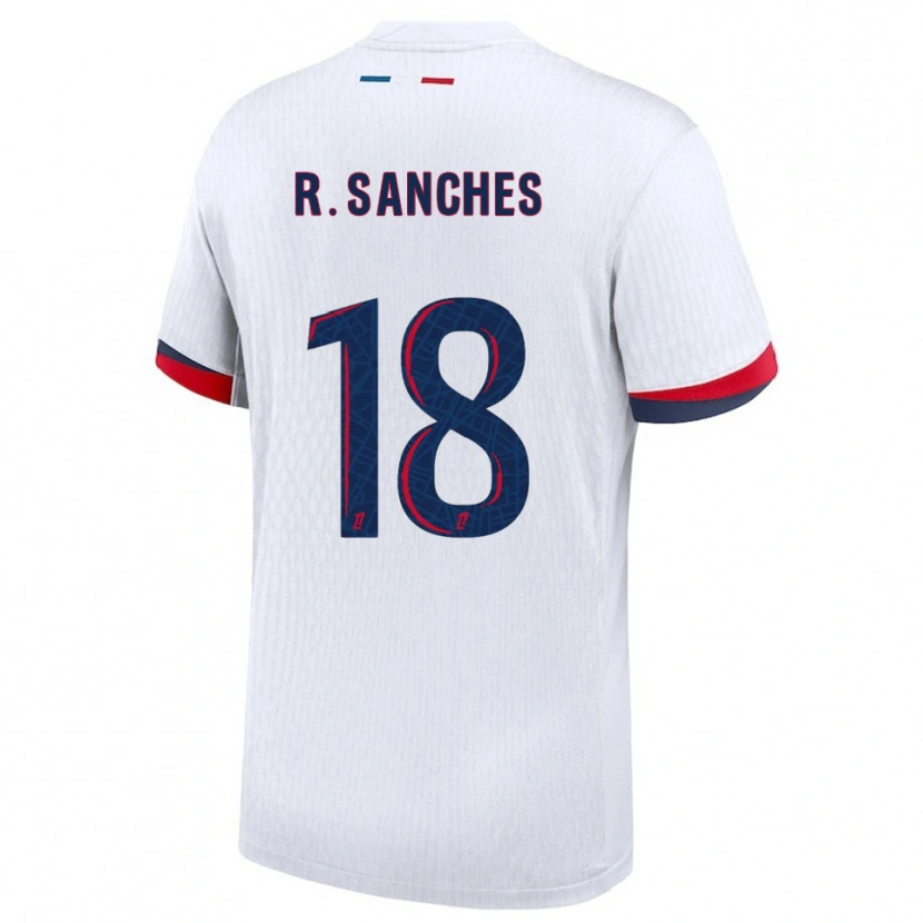 Danxen Niño Camiseta Renato Sanches #18 Blanco Rojo 2ª Equipación 2025/26 La Camisa