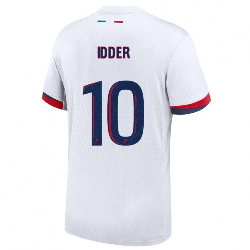 Danxen Niño Camiseta Younes Idder #10 Blanco Rojo 2ª Equipación 2025/26 La Camisa