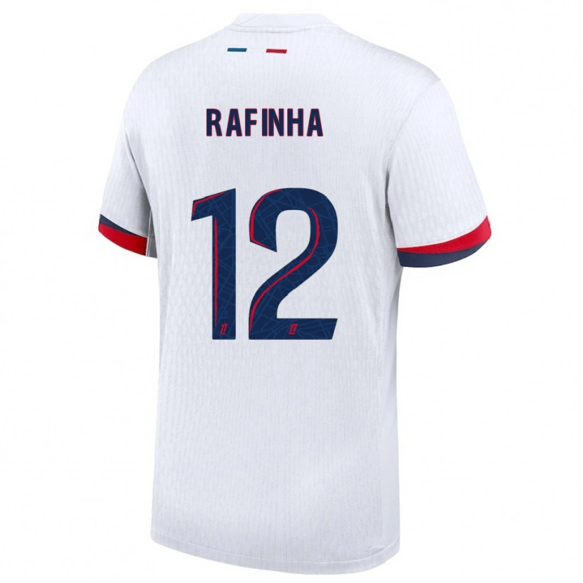 Danxen Niño Camiseta Rafinha #12 Blanco Rojo 2ª Equipación 2025/26 La Camisa