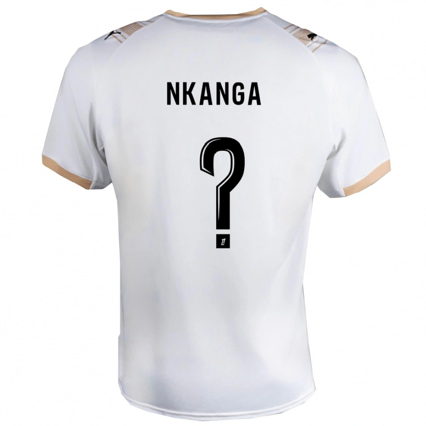 Danxen Niño Camiseta Dayvin Nkanga #0 Blanco Negro 2ª Equipación 2025/26 La Camisa