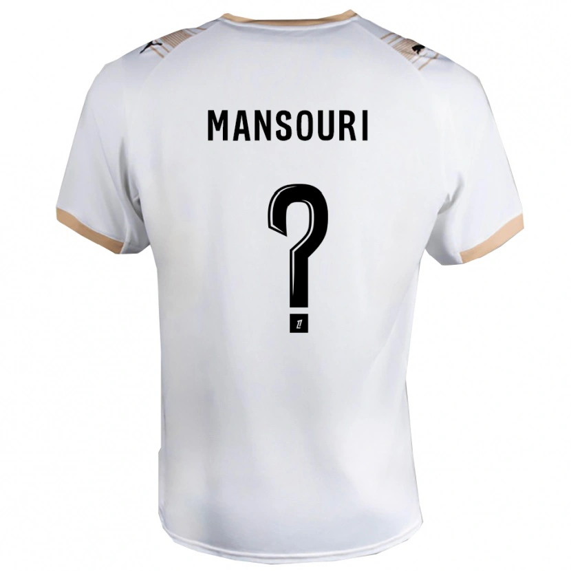 Danxen Niño Camiseta Keryane Mansouri #0 Blanco Negro 2ª Equipación 2025/26 La Camisa