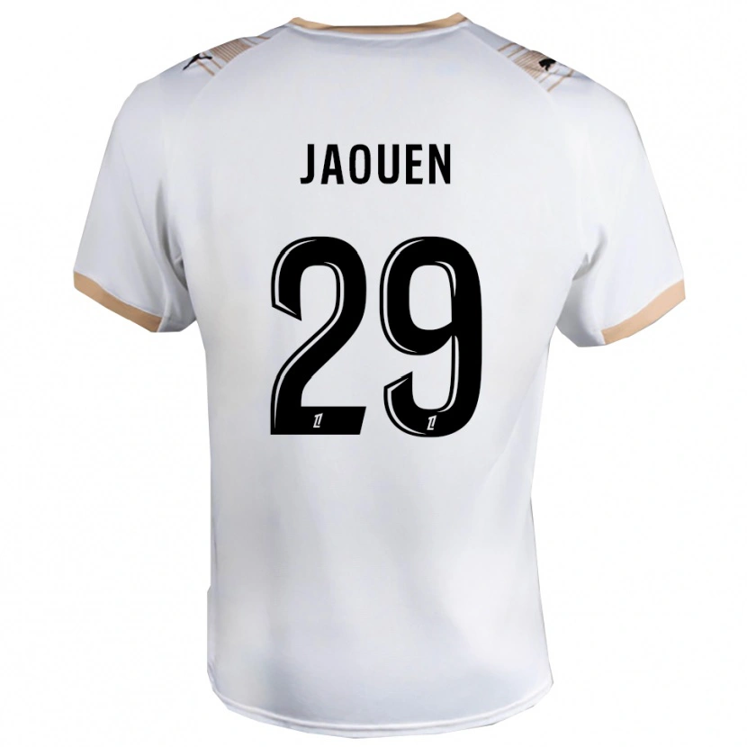 Danxen Niño Camiseta Ewen Jaouen #29 Blanco Negro 2ª Equipación 2025/26 La Camisa