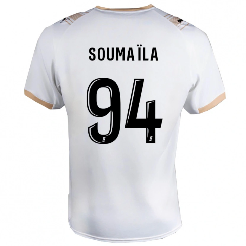 Danxen Niño Camiseta Soumaïla Sylla #94 Blanco Negro 2ª Equipación 2025/26 La Camisa