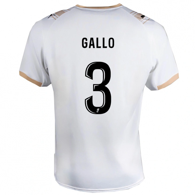 Danxen Niño Camiseta Noan Gallo #3 Blanco Negro 2ª Equipación 2025/26 La Camisa