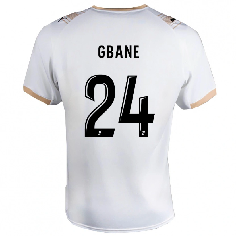 Danxen Niño Camiseta Mory Gbane #24 Blanco Negro 2ª Equipación 2025/26 La Camisa