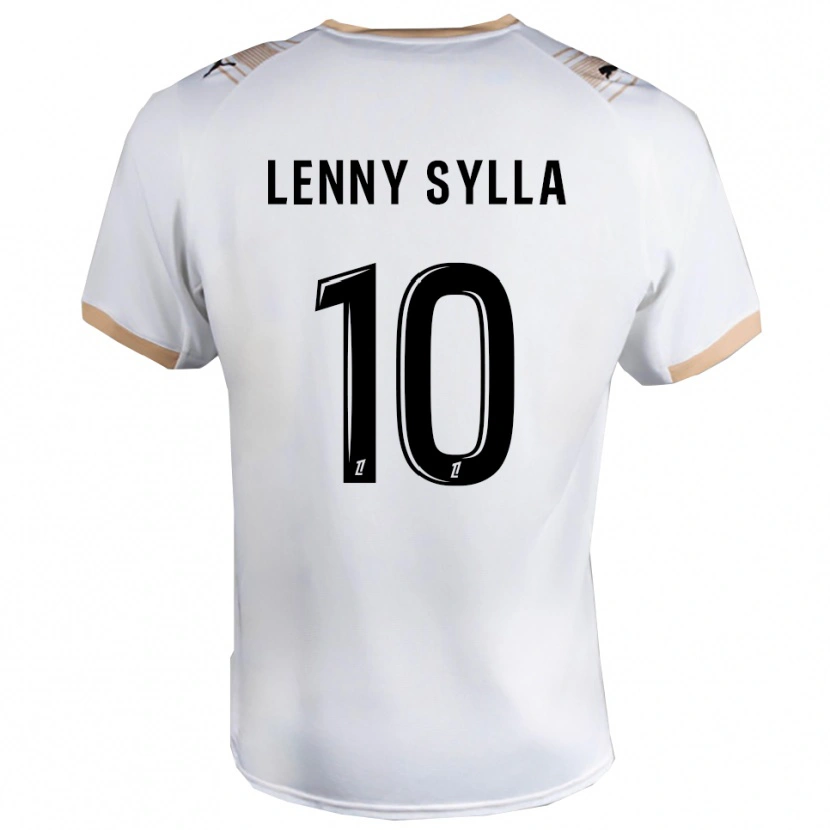 Danxen Niño Camiseta Lenny Sylla #10 Blanco Negro 2ª Equipación 2025/26 La Camisa