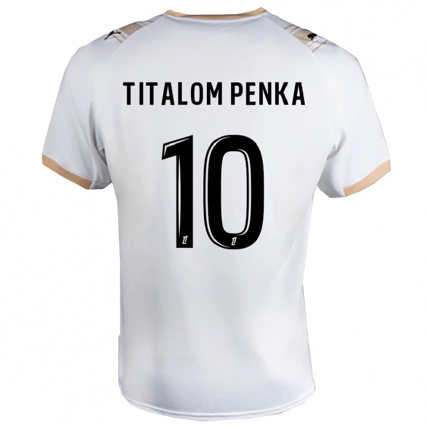 Danxen Niño Camiseta Mathéo Titalom Penka #10 Blanco Negro 2ª Equipación 2025/26 La Camisa