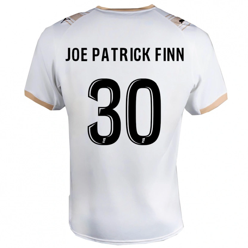 Danxen Niño Camiseta John Patrick #30 Blanco Negro 2ª Equipación 2025/26 La Camisa